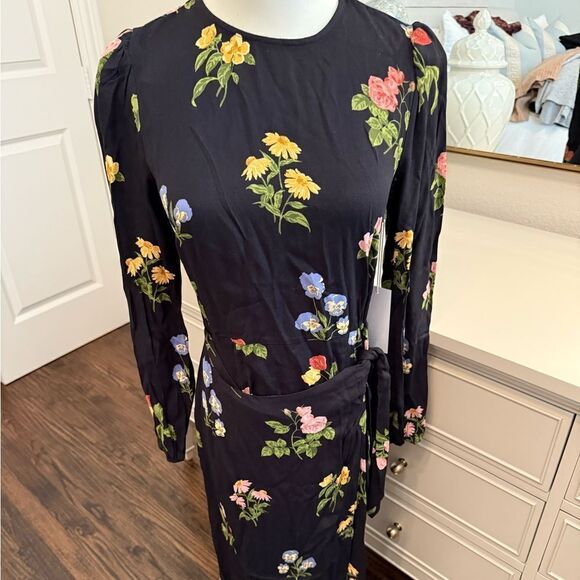 NWT Reformation Reza Floral Print Midi Dress Night Bloom-T10 - Picture 1 of 8